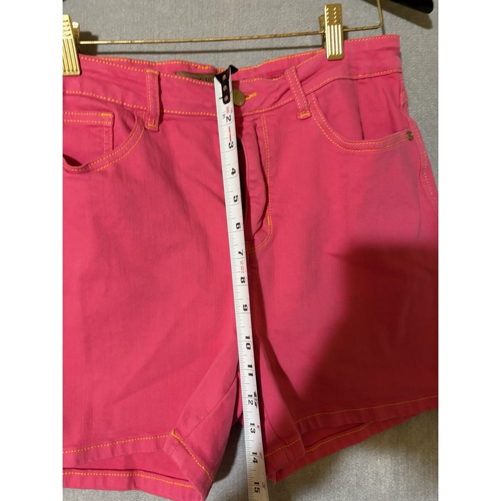 Judy Blue Shorts Womens XL Pink High Rise Denim 5-Pocket Garment Dyed Stretch - Picture 8 of 12